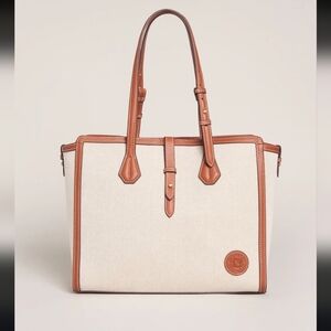 Spartina 449  Victoria Tote Woven Saddle Brown $282 Retail